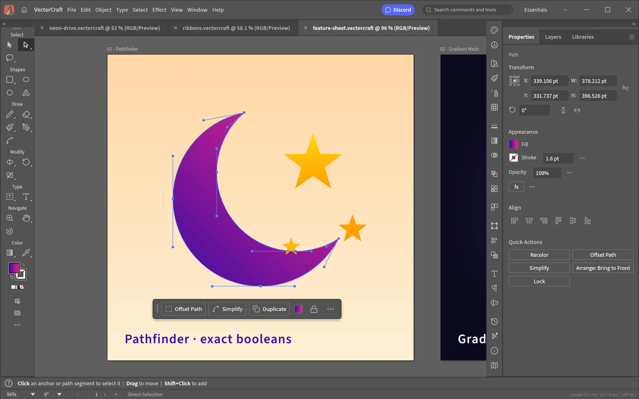 Bezier path workflow